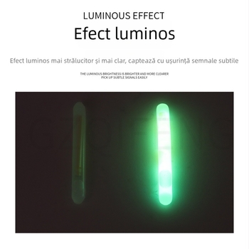 Oshen set de 5 beți luminoase pentru pescuit noaptea — bețe plutitoare, luminoase, în geantă de echipament de pescuit