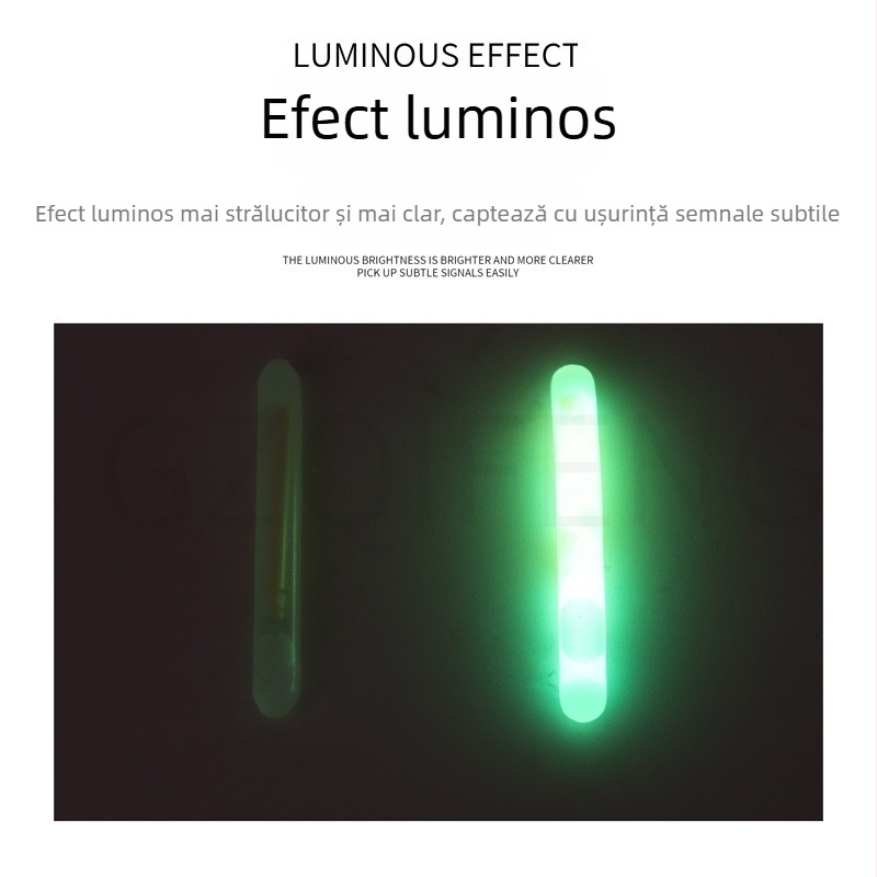 Oshen set de 5 beți luminoase pentru pescuit noaptea — bețe plutitoare, luminoase, în geantă de echipament de pescuit
