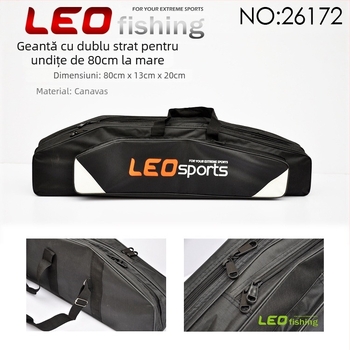 Geantă pentru pescuit marin – buzunar cu două straturi; pânză; pentru încărcarea momelilor și montarea liniei, undiței și tamburului; nu este impermeabilă