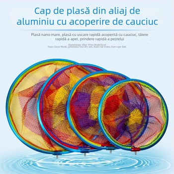 Capă pentru plasă de pescuit din aliaj de aluminiu, cu strat adeziv anti‑agățare, echipament de pescuit în aer liber