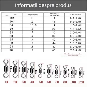 Conector inel Figure-8, din oțel inoxidabil, accesorii pescuit în vrac