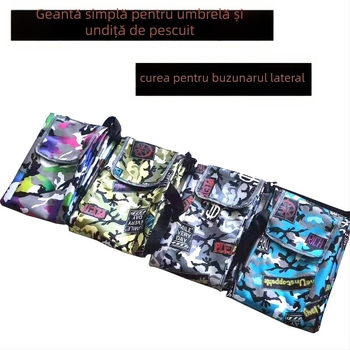 Geantă pliabilă din tarpaulin pentru echipament de pescuit: undițe și umbrele