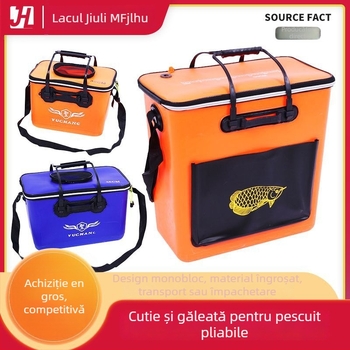 Galeată pliabilă pentru pești vii, ranforsată, material EVA, turnare integrată | Nine Carp Lake