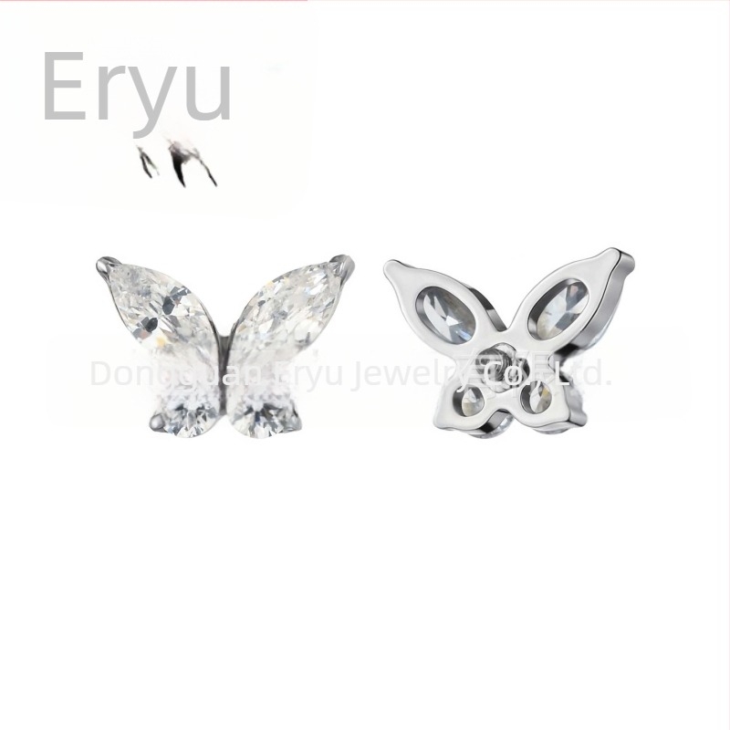 Cercei, aliaj de titan, zirconiu, puritate F136, stil unisex vintage