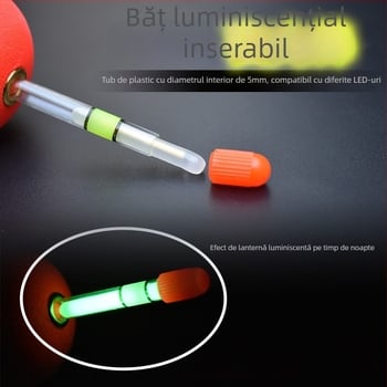 Float de pescuit cu drift vertical • Spumă EVA • Inserție fosforescentă • Brand: Fishing Reiki