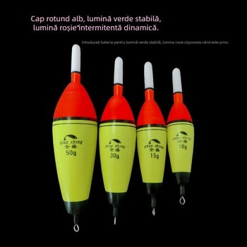 Plută electronică externă pentru pescuit în mare, EVA, schimbare de culoare, clipire, tip oliv lung Abo plută