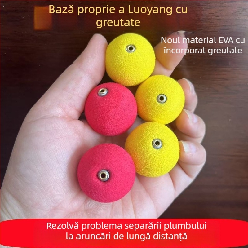 Set îmbunătățțit de pluturi sferice pentru pescuit în râu, plută din spumă, Gold Ship, set Luoyang ball