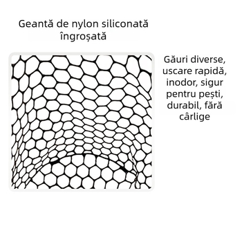 SEA PRO Plasă din silicon cu buzunar pentru pescuit – Cap de plasă ușor, anti-înțepare, fără miros și sigur pentru pești