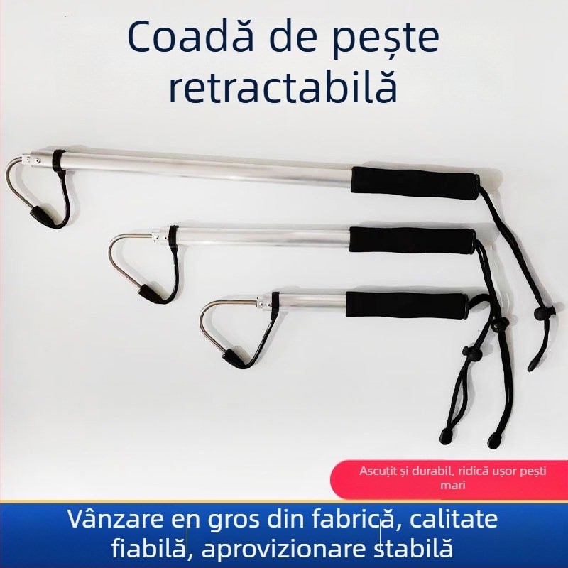 Cârlig retractabil pentru pescuit – din aliaj de aluminiu, echipament de pescuit pe barcă (Material: aliaj de aluminiu; Utilizare: pescuit pe barcă; Tip: retractabil)