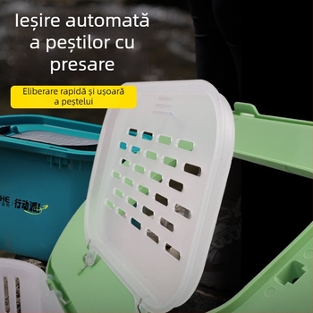 Găleată pentru pești vii, cu două straturi, întărită, pentru pescuit în curent, cu sensibilitate ridicată