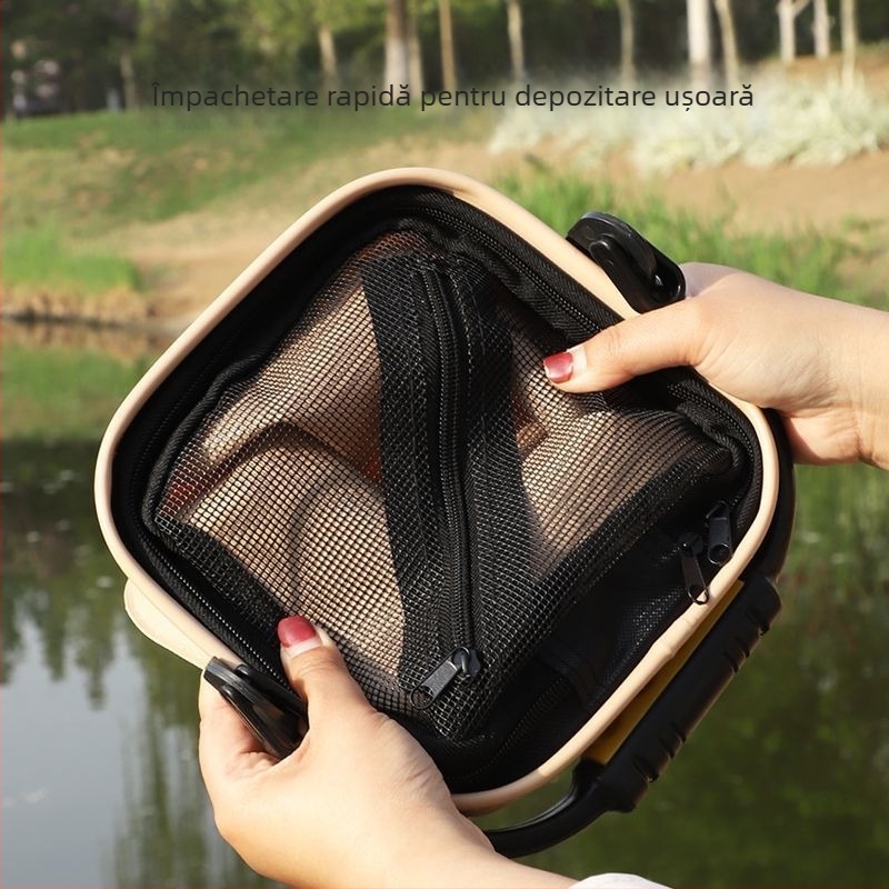 Găleată pliabilă de pescuit – recipient portabil pentru păstrarea peștilor în viață în aer liber (Brand: Altul; Material: Altul)