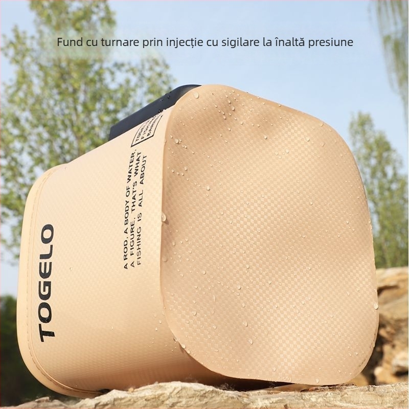 Găleată pliabilă de pescuit – recipient portabil pentru păstrarea peștilor în viață în aer liber (Brand: Altul; Material: Altul)