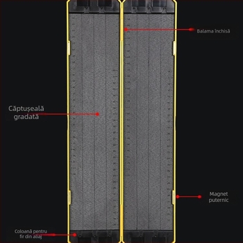 Cutie ultra-subțire pentru fir de pescuit, cu interior velur, design atârnat, marcaje de scară, capacitate 20/60/100 unități