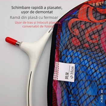 Cap de plasă pentru pescuit muște – aliaj carbon-titan, inel monobloc, detașabil, uscare ușoară, anti-încurcare