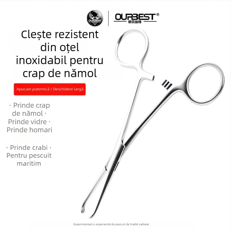 Obest Clip Loach din oțel inoxidabil – antiderapant pentru momeli vii, pescuit pe plută