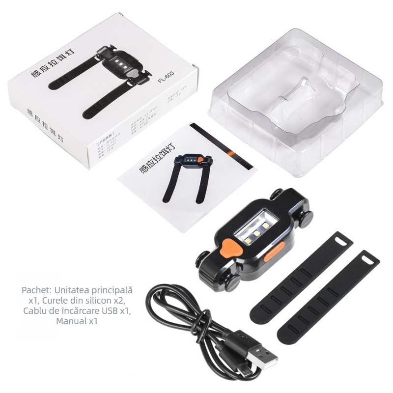 LEO Lampa pentru momelă cu senzor de gravitație – iluminare pentru pescuit de noapte, reîncărcabilă, carcasă ABS