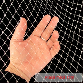 Cap de plasă pentru pescuit, plasă fină cu țesătură profundă, din fir de pescuit, fără inel