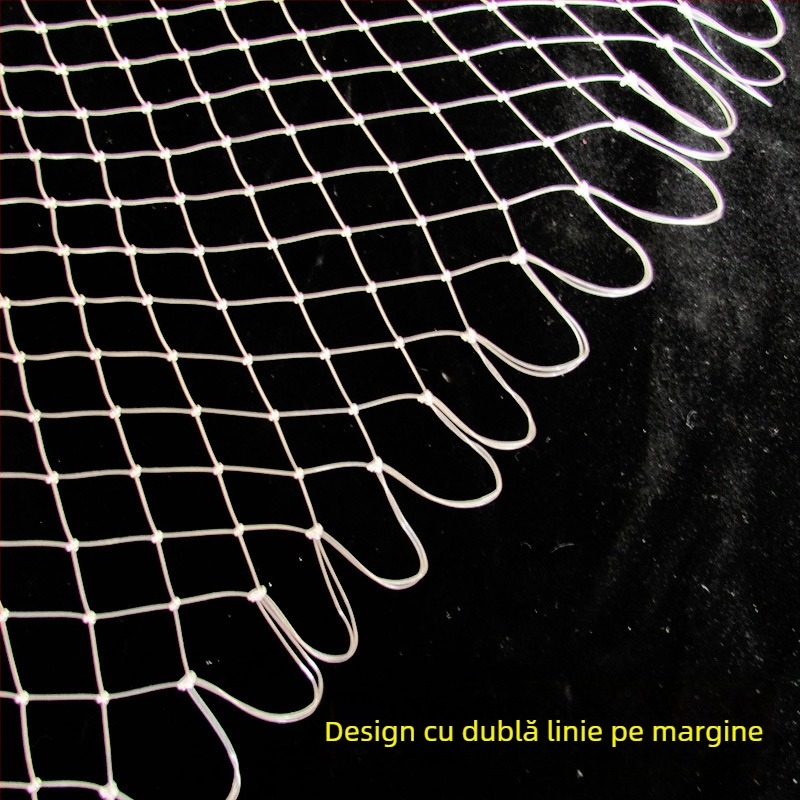 Cap de plasă pentru pescuit, plasă fină cu țesătură profundă, din fir de pescuit, fără inel