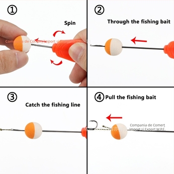 Set de ace pentru momeli W.P.E, corp din oțel inoxidabil și foarfecă pentru pescuitul crapului (84 g)