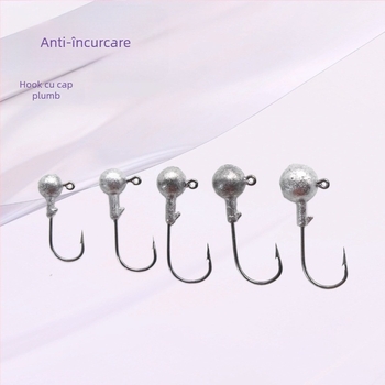 Wanhe set cu 45 de cârlige cu cap de plumb – cutie cu unelte de pescuit, materiale sintetice, pentru pescuit în lac și în mare