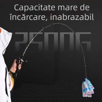 Hasda Set de undițe pentru năluci la distanță — Carbon ultra-rezistent, mâner tip pistol și mâner drept, tambur de tip picătură de apă