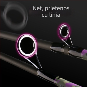 Hasda Set de undițe pentru năluci la distanță — Carbon ultra-rezistent, mâner tip pistol și mâner drept, tambur de tip picătură de apă