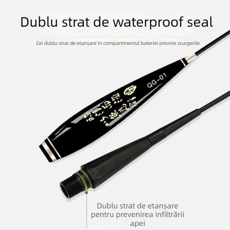 Plută luminosă pentru pescuit, cu indicator de mușcătură extrem de sensibil, utilizare zi-noapte și design cu coadă groasă