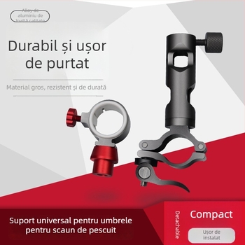 YUNG YICK Suport de umbrelă pentru scaun de pescuit din aluminiu – prelungit, universal, cu rotație multiplă