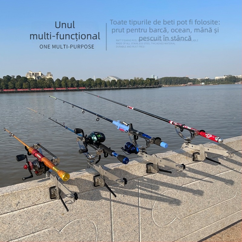 Suport pentru undițe Hunting pentru barcă, pliabil, rotire multidirecțională, oțel inoxidabil, alimentare cu baterie