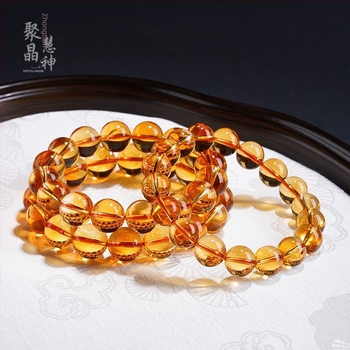 Mărgele citrin libere, rotunde, 7A, prelucrate prin șlefuire și lustruire, componente semi-fabricate pentru bijuterii DIY