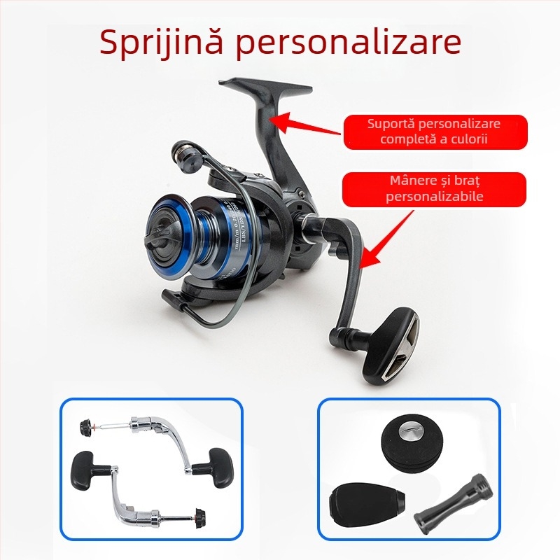 CK4000 mulinetă de pescuit, tambur din metal, pentru pescuit maritim cu aruncare lungă, Dragon God of War