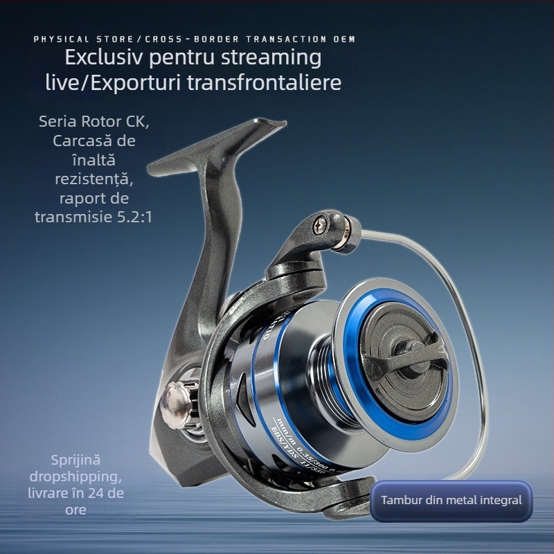 CK4000 mulinetă de pescuit, tambur din metal, pentru pescuit maritim cu aruncare lungă, Dragon God of War