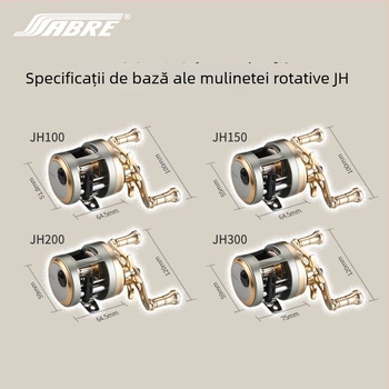SABRE mulinetă de pescuit pentru năluci și pescuit marin, rulmenți 9BB+1RB, rapoarte de transmisie 7.1:1 și 6.0:1