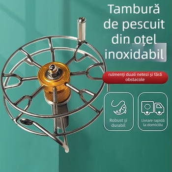 Mulinetă de pescuit spinning din oțel inoxidabil; construcție metalică; origine Sichuan; ambalaj: 1