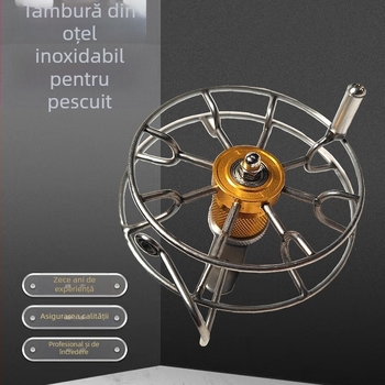 Mulinetă de pescuit spinning din oțel inoxidabil; construcție metalică; origine Sichuan; ambalaj: 1