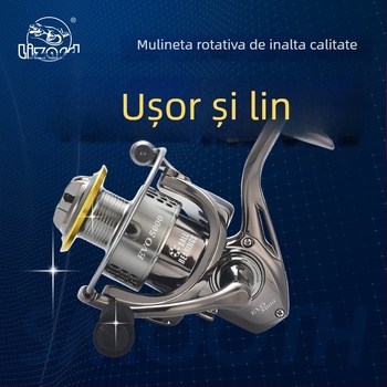 Kemeilong Mulinetă de pescuit spinning cu mâner CNC din metal și tambur din metal