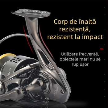 Kemeilong Mulinetă de pescuit spinning cu mâner CNC din metal și tambur din metal
