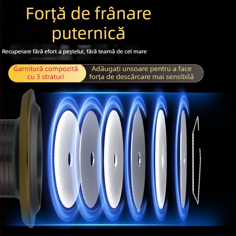 Kemeilong Mulinetă de pescuit spinning cu mâner CNC din metal și tambur din metal