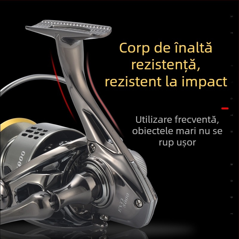 Kemeilong Mulinetă de pescuit spinning cu mâner CNC din metal și tambur din metal