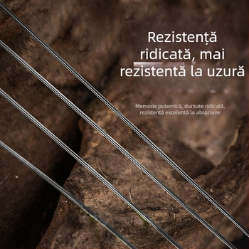 Linie de pescuit din carbon pentru pescuit în mare, cu linie principală și linie de leader, complet din carbon, rezistentă la abraziune