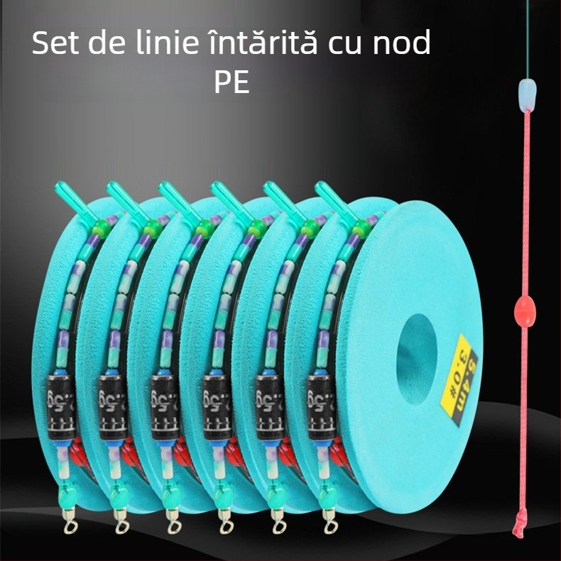 Set linie principală din nylon cu noduri întărite, pentru pescuit în râuri și lacuri, lungime 7.2