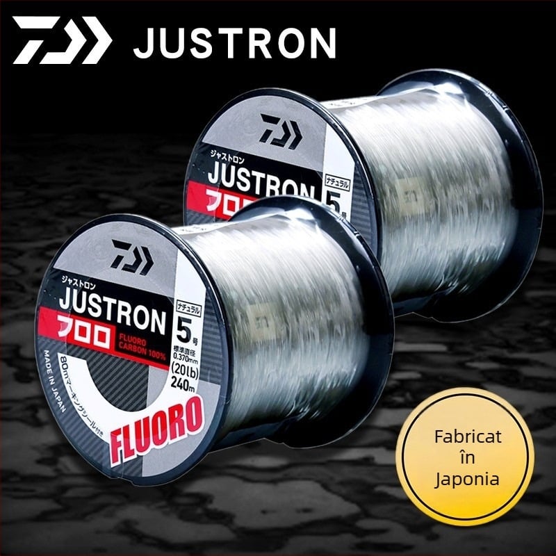 DAIWA JUSTRON linie din carbon pentru pescuit marin — fibră de carbon, rezistență înaltă, 16 buc., Japonia