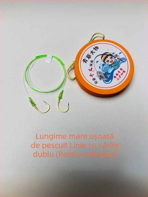 Lider din nailon pentru pești mari – pescuit Black Pit, design cu trei protecții