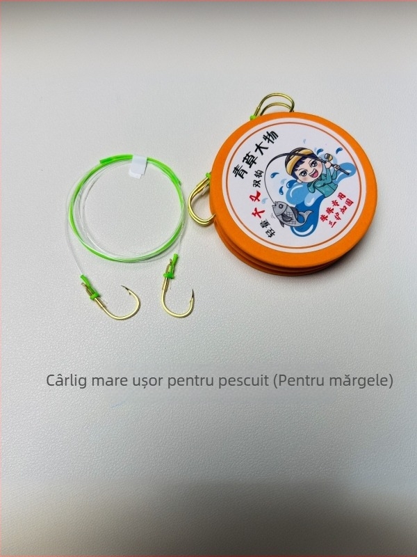 Lider din nailon pentru pești mari – pescuit Black Pit, design cu trei protecții