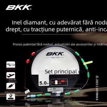 Set linie principală fără noduri, versiune îmbunătățită pentru relaxare, legată manual, linie de pescuit din nylon, gata de utilizare