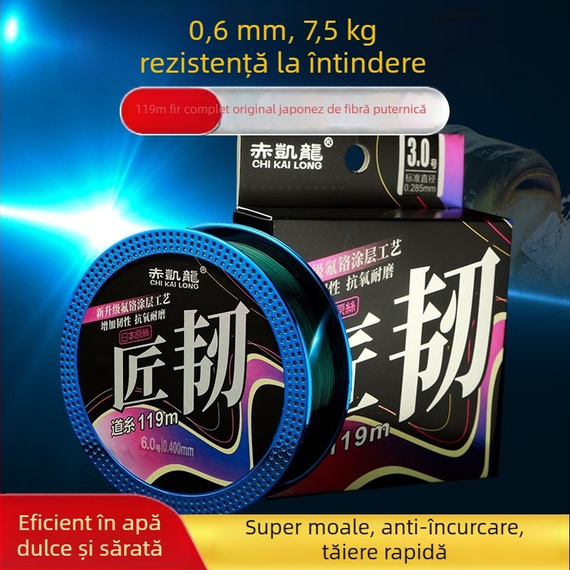 Linie principală de pescuit - Nailon, ultra-moale, înaltă rezistență, 119 m lungime, ambalaj 10 buc., Brand: Chikailong