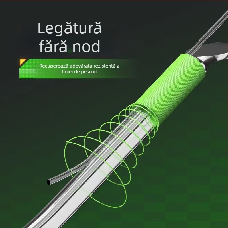 Cârlig de pescuit cu mărgele și fir fără nod, triplu întărit, ușor