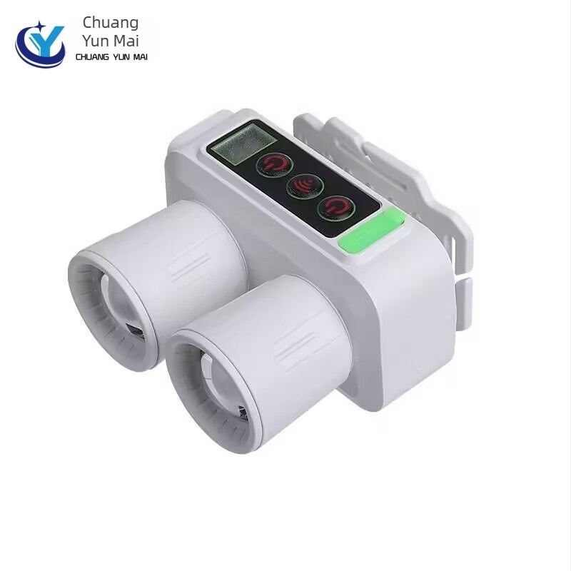 Frontala de pescuit cu LED, surse de lumină duale, 10W, baterie 1500, rotire la 360°, rază 200–500 m