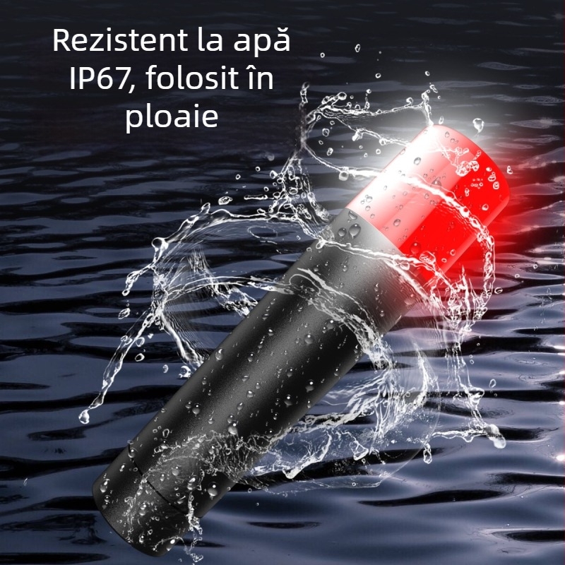 Lumină de navigație nocturnă pentru ambarcațiune – LED, carcasă ABS+PC, alimentare reîncărcabilă, model T1, comutator tactil inteligent