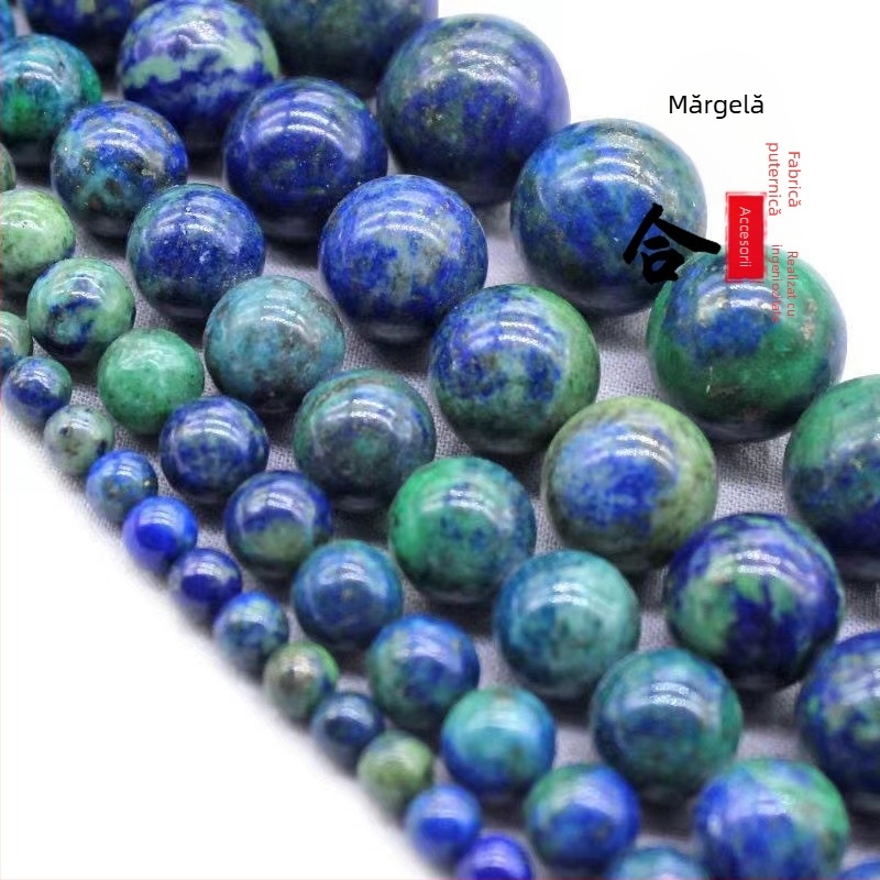 7A mărgele rotunde din lapis lazuli Phoenix, piatră naturală, slefuite și lustruite, pentru brățări DIY